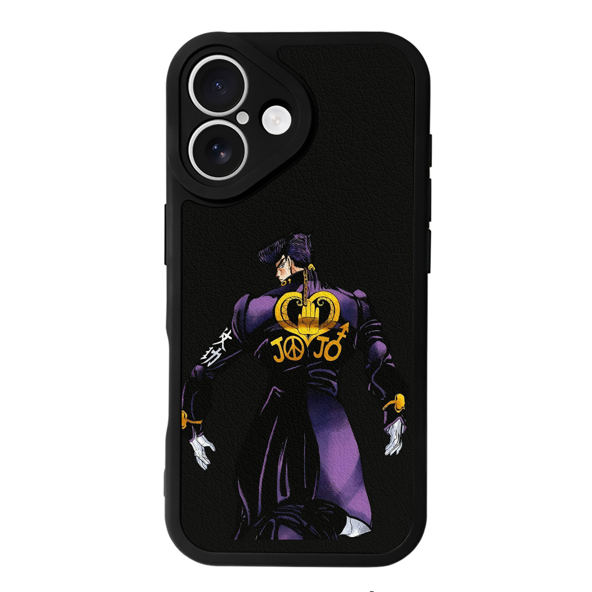 （画像用） ジョジョの奇妙な冒険 ひがしかた じょうすけ JoJo's Bizarre Adventure Higashikata Josuke 【iPhone 16シリーズ対応】シリコンスマホケース（レザー調） 材質：シリコン